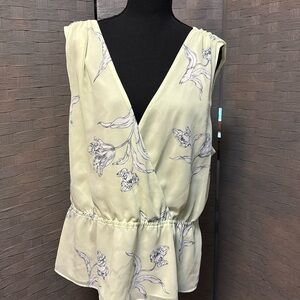 Lime Green Wrap Banana Republic Blouse XL